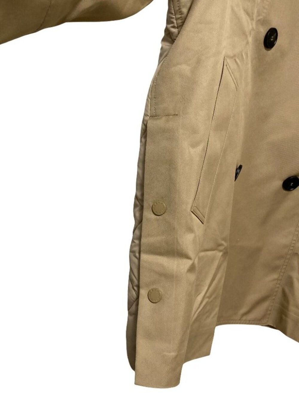 Max Mara Weekend Wkdmanna Quilted Trench Coat 36 Beige - Picture 4 of 14